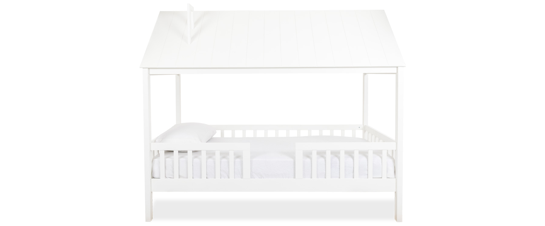 hadley White Painted Wooden House Bed