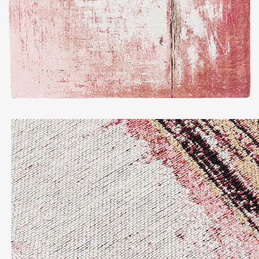 Abstract Dark Rose Rug