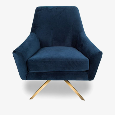 Anneka Navy Velvet Accent Chair