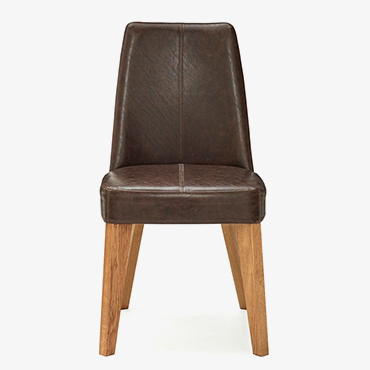 Cadell Rustic Tan Leather Dining Chair
