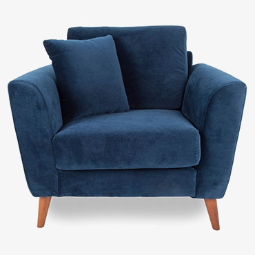 Kendal Navy Velvet 1 Seater Armchair