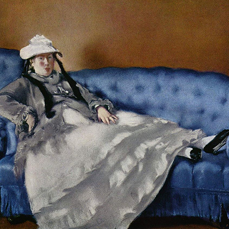 Portrait of Madame Edouard Manet on a Blue Sofa by Édouard Manet