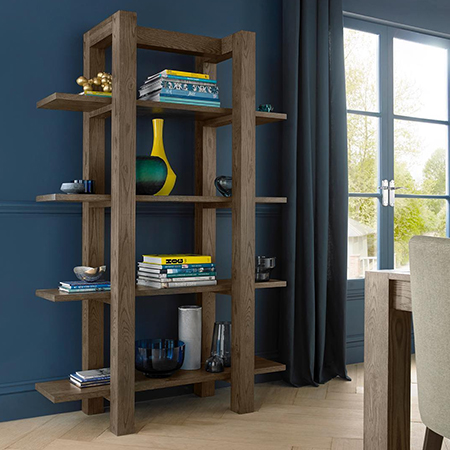 Turin Dark Oak Open Shelf Unit