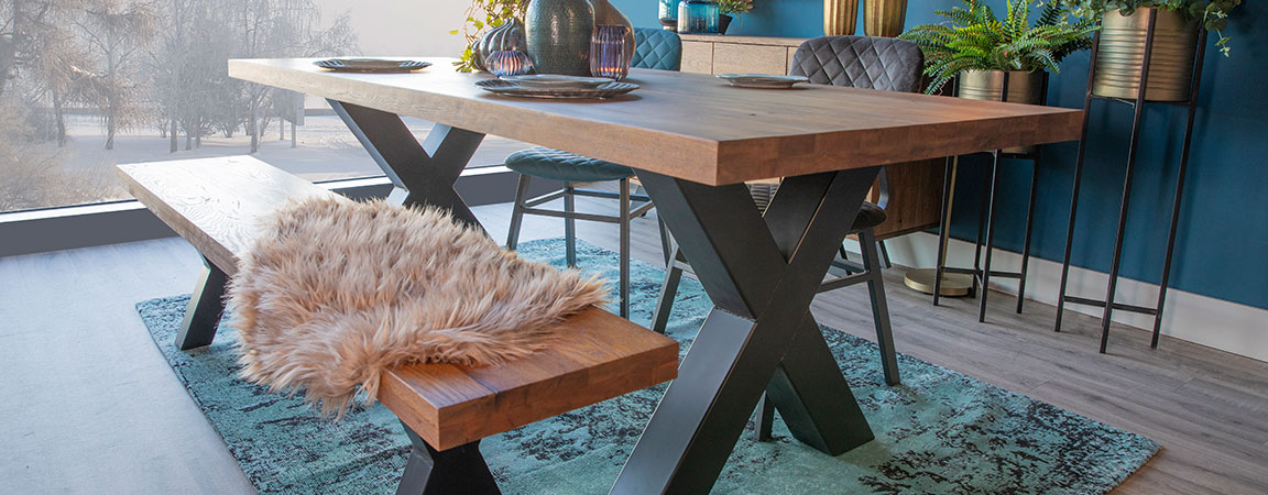 Stockton X-Leg Dining Table