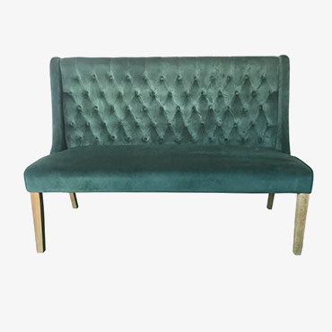 Padstow Green Velvet Dining Bench