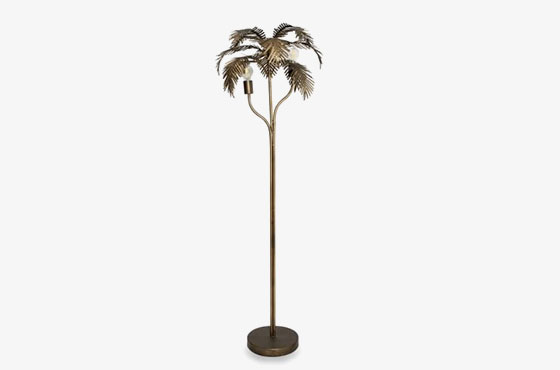 Palm Antique Bronze Floor Lamp