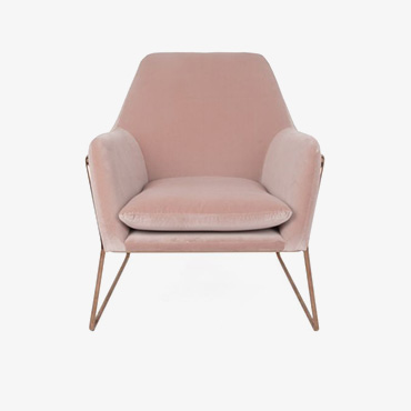 Frame Blush Pink Velvet Occasional Chair