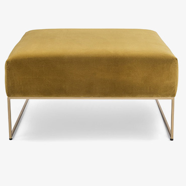 Sleigh Ottoman in Gold