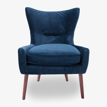 Godwin Navy Velvet Accent Chair