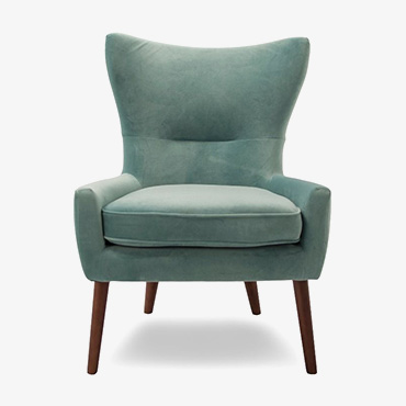 Godwin Turquoise Velvet Accent Chair