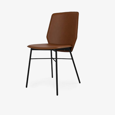 Sibilla Black and Cognac Dining Chairs