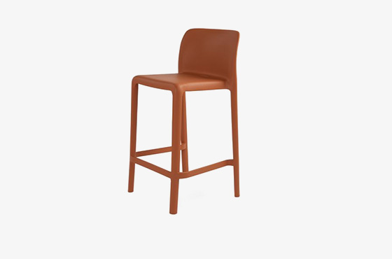 Bayo Saffron Plastic Bar Stool