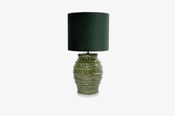 Dutch Green Shade Ceramic Base Lamp