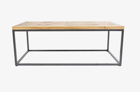 Indus Rustic Oak & Peppercorn Coffee Table