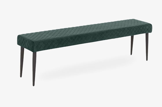 Oledo Green Velvet Dining Bench 