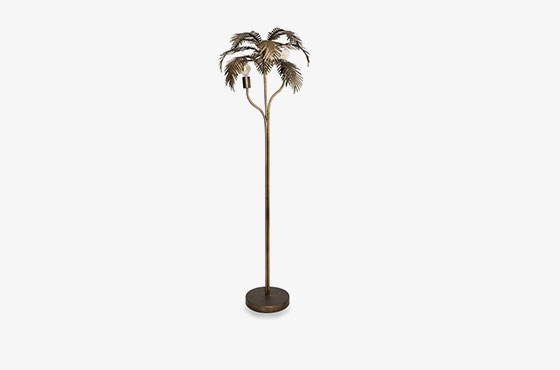 Palm Antique Bronze Floor Lamp