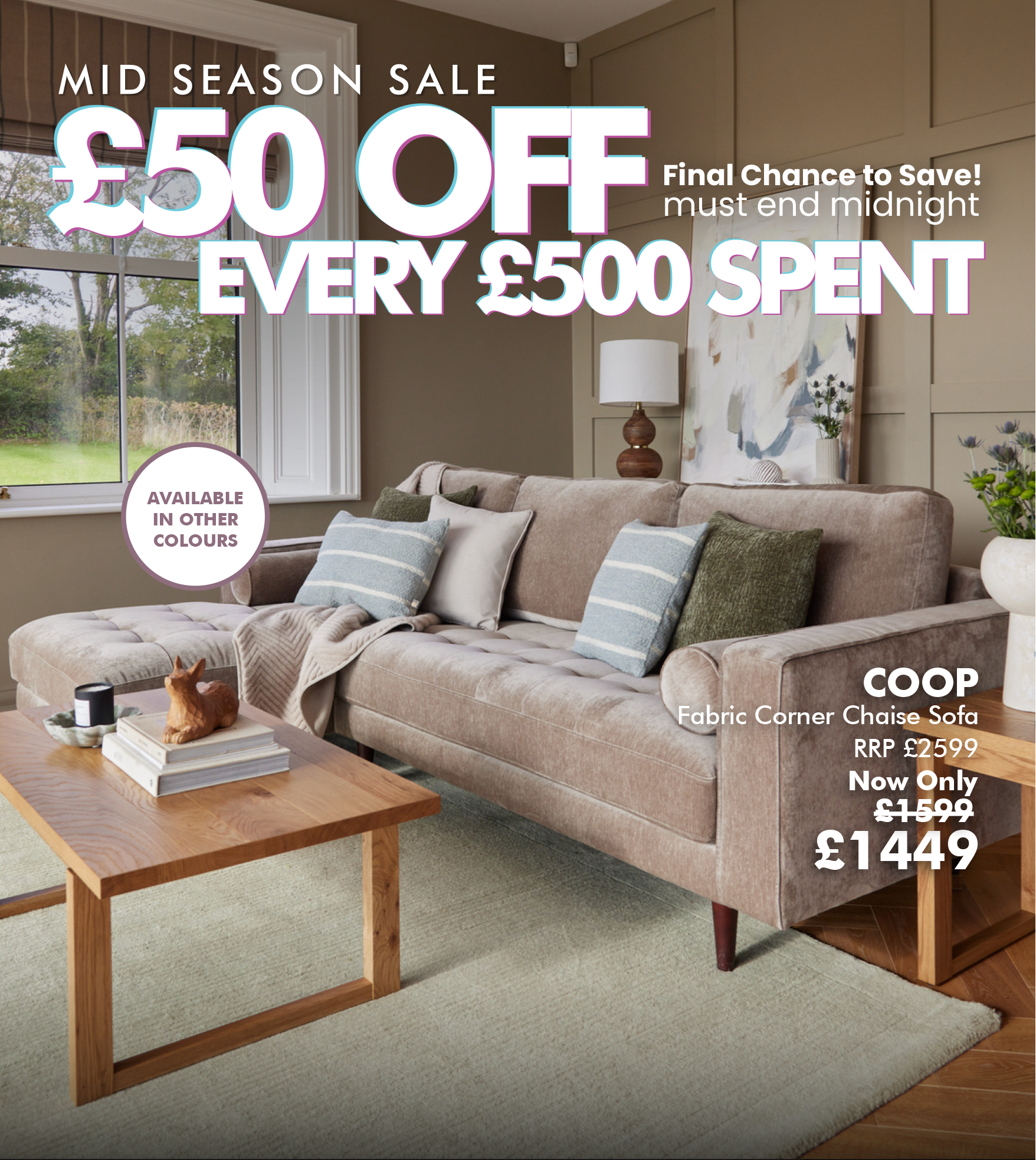 Coop Furniture Sale Banner