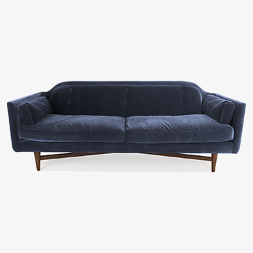 Coco Navy Velvet 3 Seater Sofa