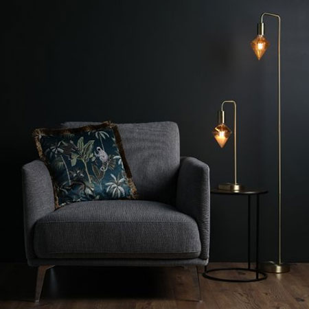 Cody Matted Gold Table & Floor Lamps