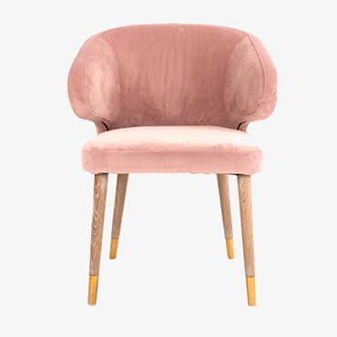 Sofia Blush Pink Velvet Accent Chair