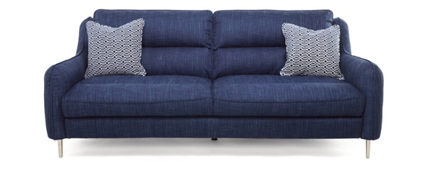 Vibrant blue sofa